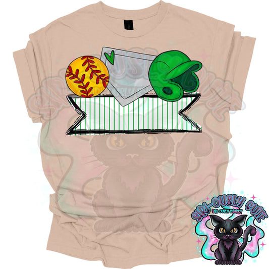 Softball Name Trios Green Mascot