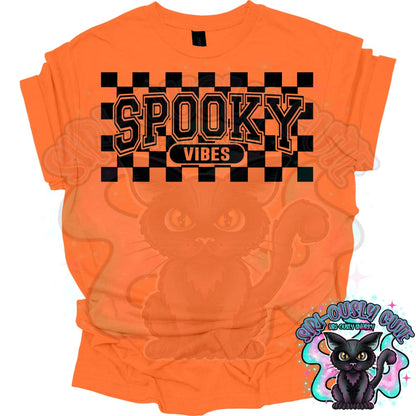 Spooky Vibes Checker Clothing