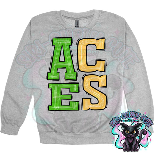 Sporty Aces - Green Yellow Mascot