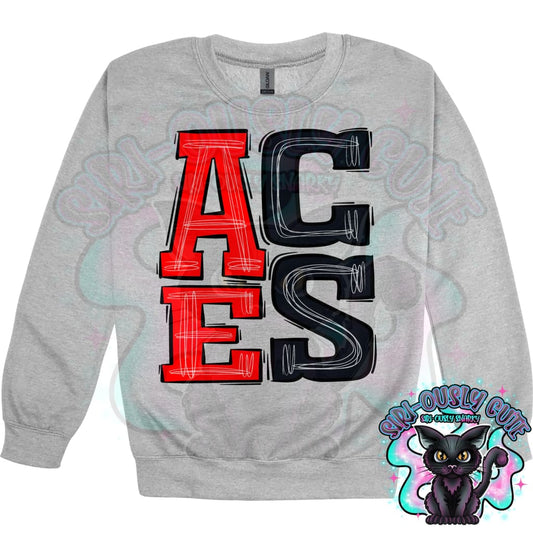 Sporty Aces - Red Black Mascot