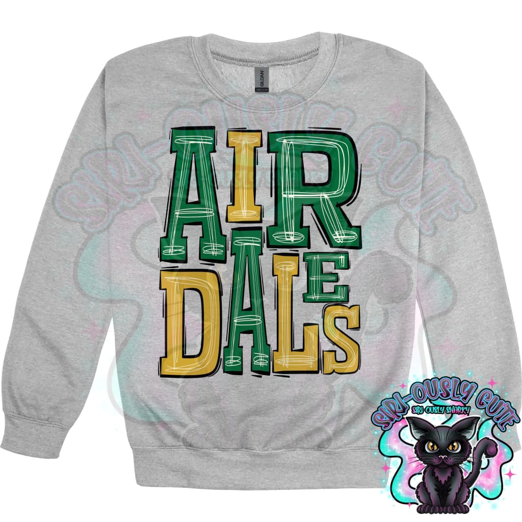 Sporty Airdales - Forest Green Gold Mascot