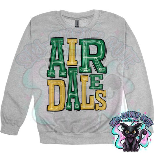 Sporty Airdales - Forest Green Gold Mascot