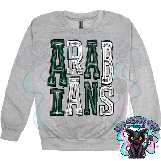 Sporty Arabians - Dark Green White Mascot