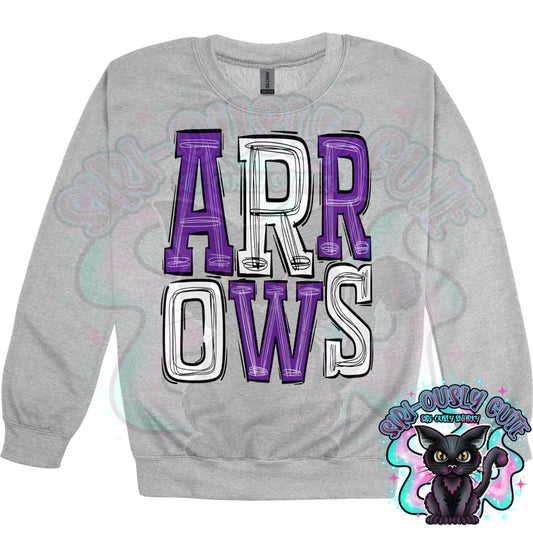 Sporty Arrows - Purple White Mascot