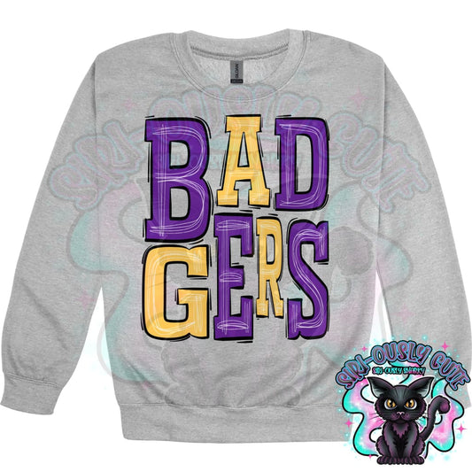 Sporty Badgers - Purple Yellow Mascot