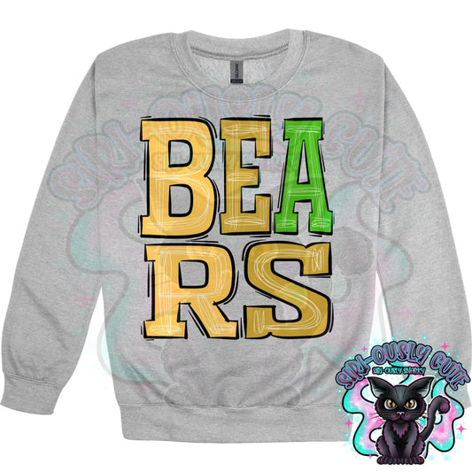 Sporty Bears - Yellow Gold Green Mascot