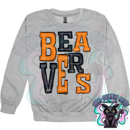 Sporty Beavers - Orange Black Mascot