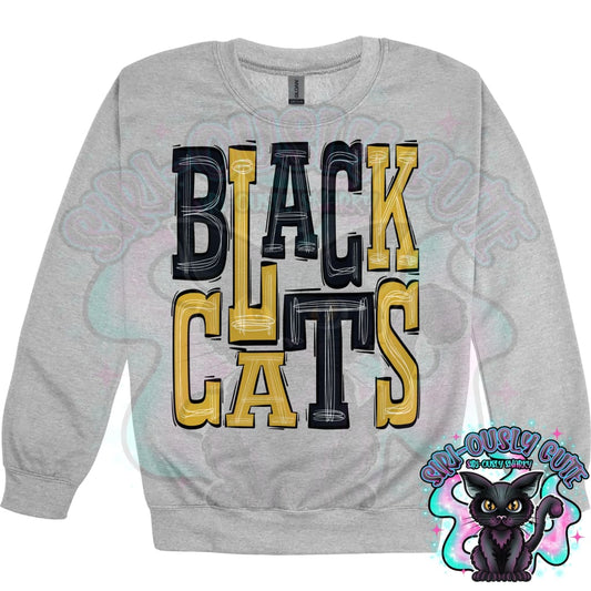 Sporty Blackcats - Black Gold Mascot