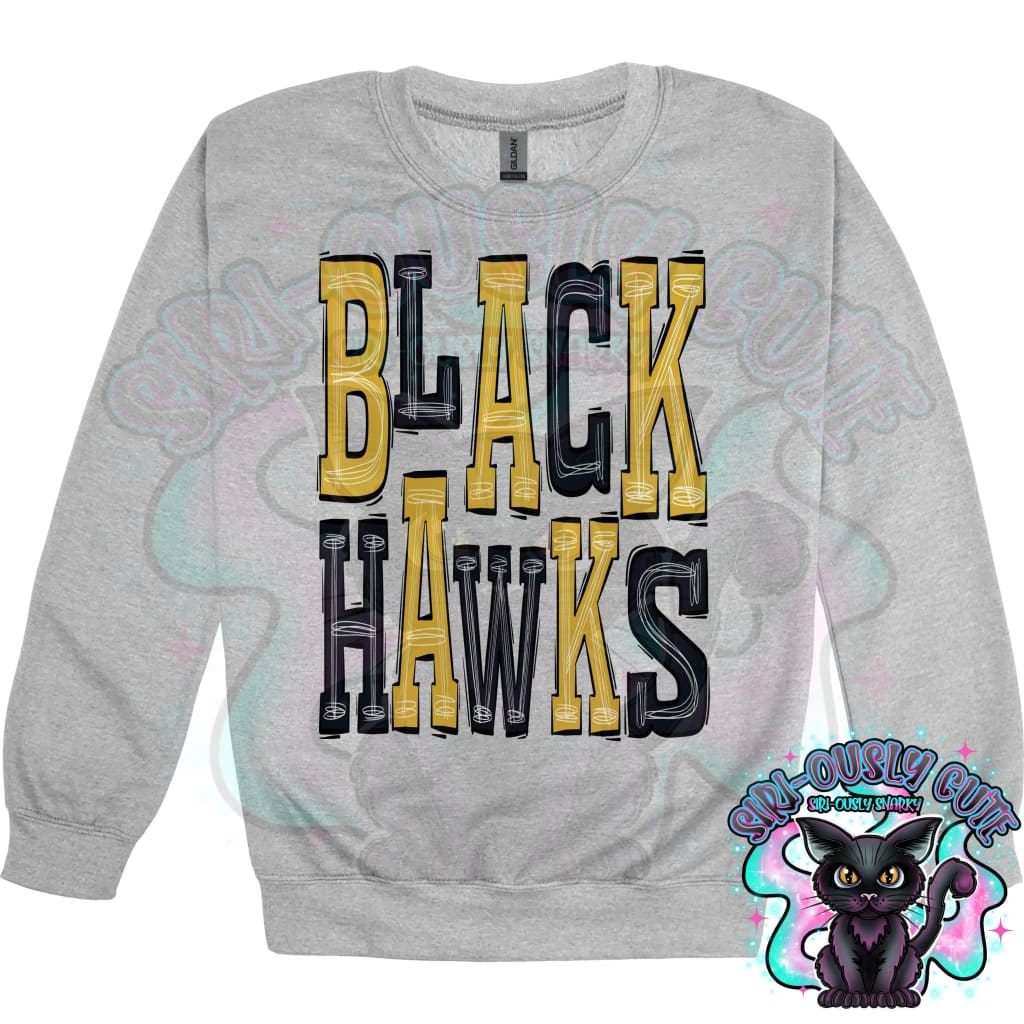 Sporty Blackhawks - Gold Black Mascot