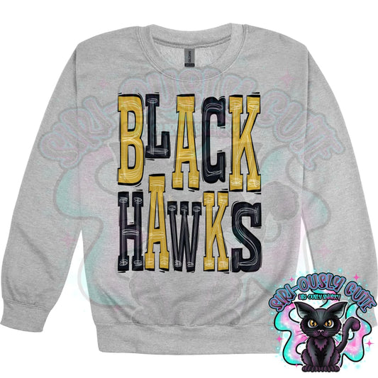 Sporty Blackhawks - Gold Black Mascot