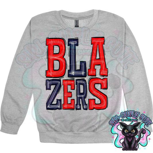 Sporty Blazers - Red Navy Mascot