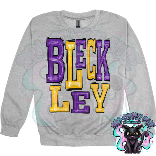 Sporty Bleckley - Purple Athletic Gold Mascot