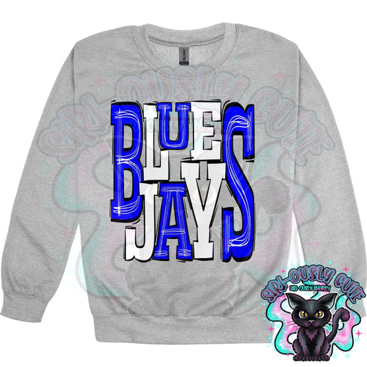Sporty Blue Jays - Royal Blue White Mascot