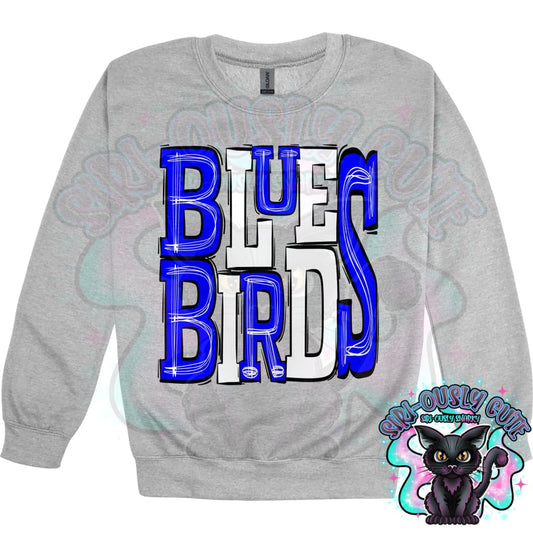 Sporty Bluebirds - Royal Blue White Mascot