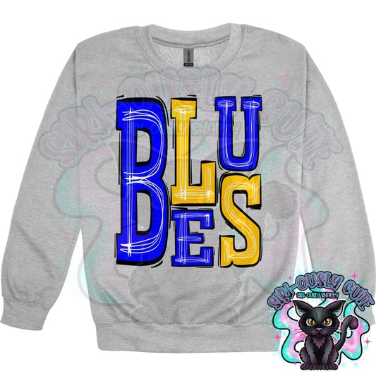 Sporty Blues - Blue Yellow Gold Mascot
