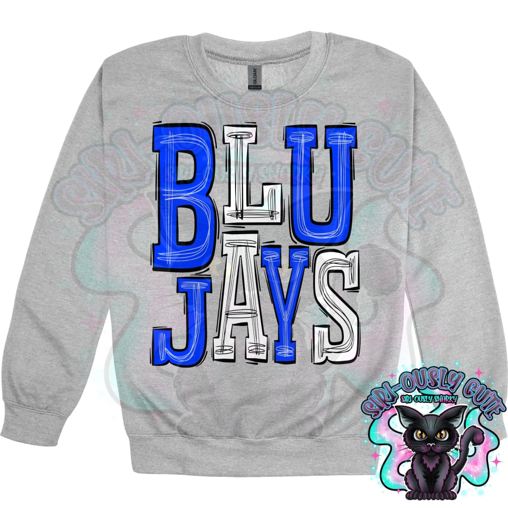 Sporty Blujays - Blue White Mascot
