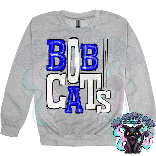 Sporty Bobcats - Blue White Mascot