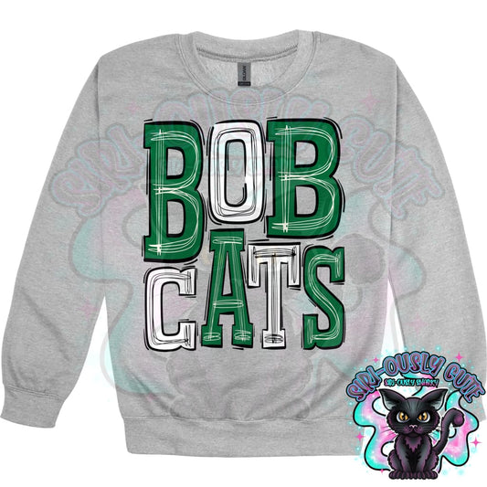 Sporty Bobcats - Forrest Green White Mascot