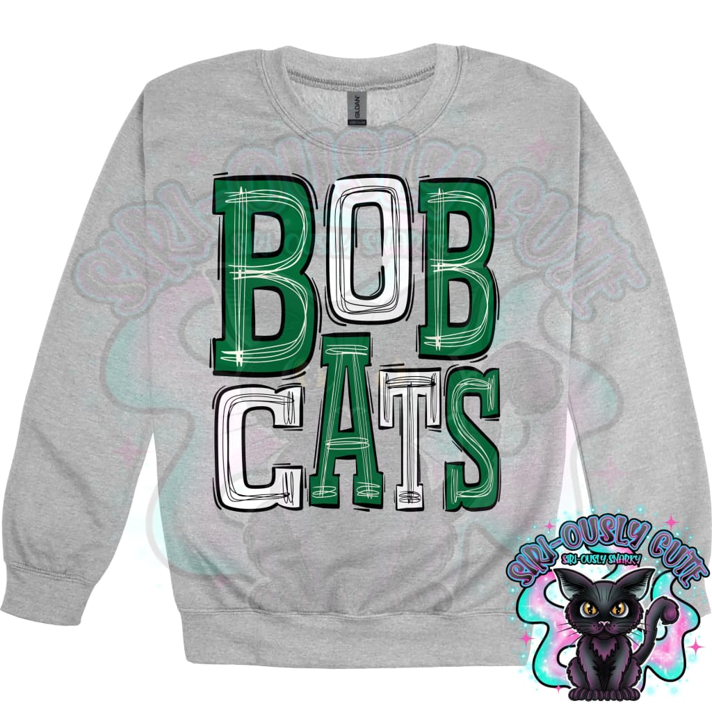 Sporty Bobcats - Kelly Green White Mascot