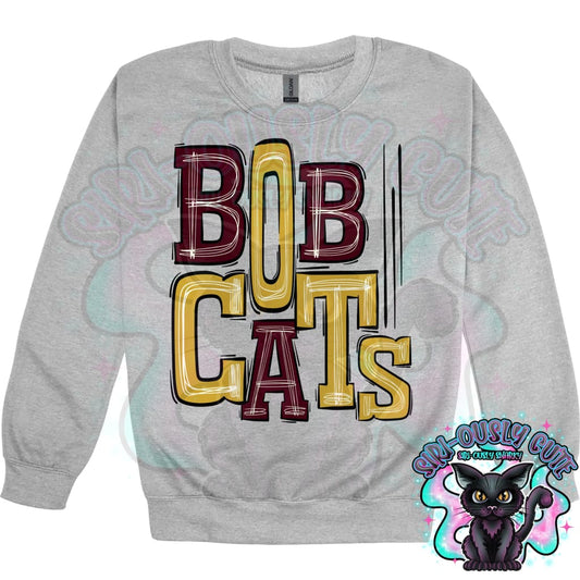 Sporty Bobcats - Maroon Gold Mascot
