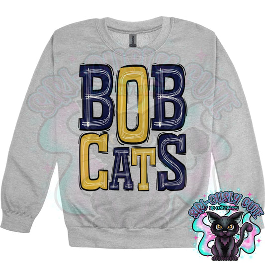 Sporty Bobcats - Navy Gold Mascot