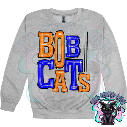 Sporty Bobcats - Orange Blue Mascot