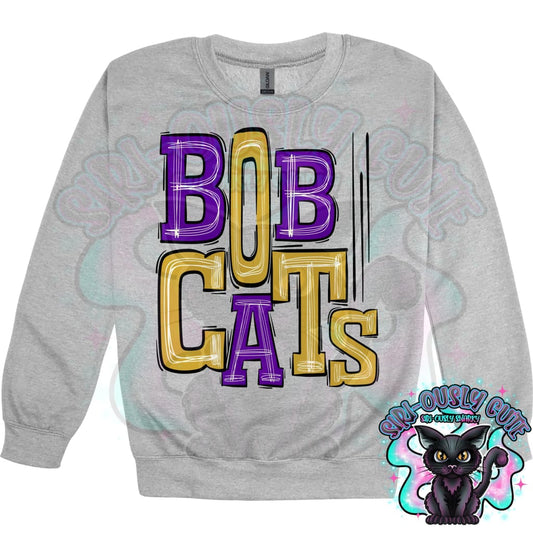 Sporty Bobcats - Purple Gold Mascot