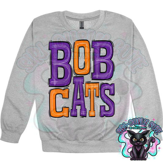 Sporty Bobcats - Purple Orange Mascot
