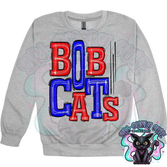 Sporty Bobcats - Red Blue Mascot