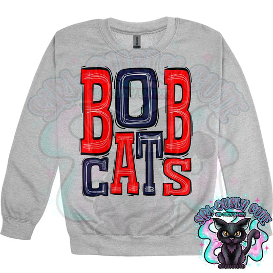 Sporty Bobcats - Red Navy Mascot