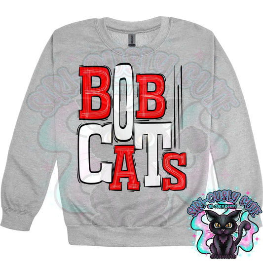 Sporty Bobcats - Red White Mascot