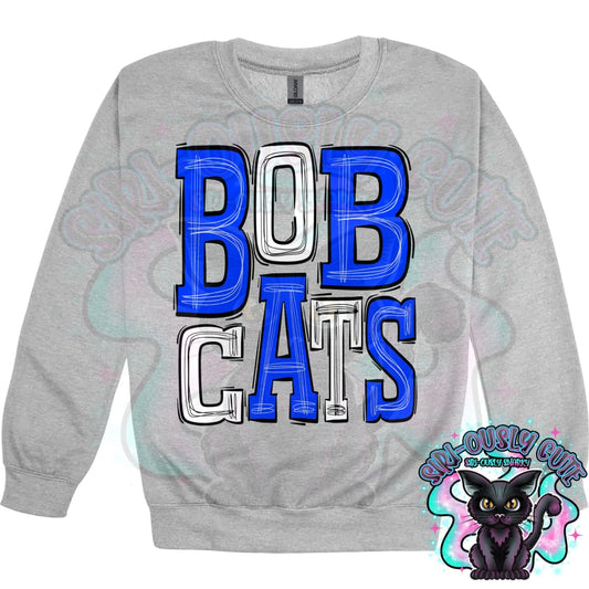 Sporty Bobcats - Royal Blue White Mascot