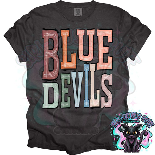 Sporty Boho Blue Devils Mascot