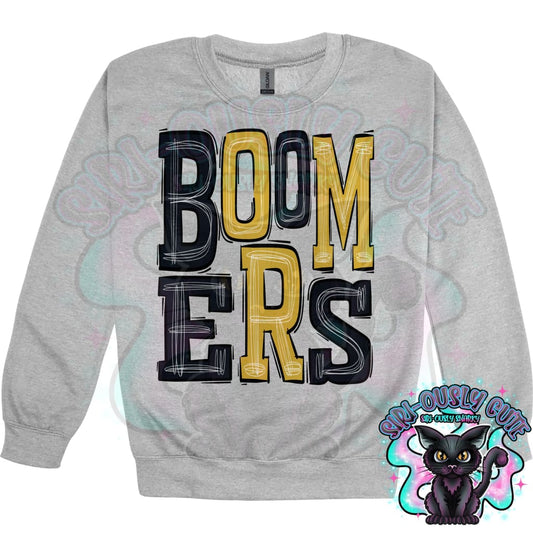 Sporty Boomers - Black Old Gold Mascot