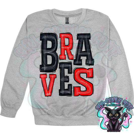 Sporty Braves - Black Red Mascot