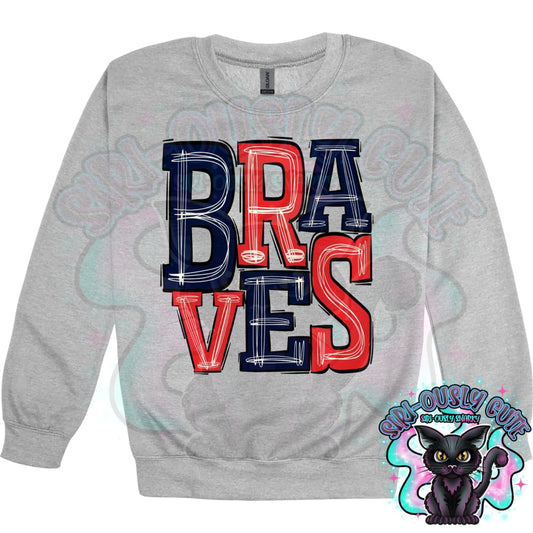 Sporty Braves - Navy Red Mascot
