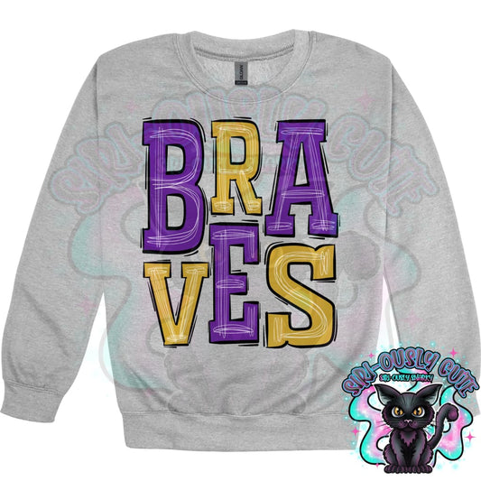 Sporty Braves - Purple Gold Mascot