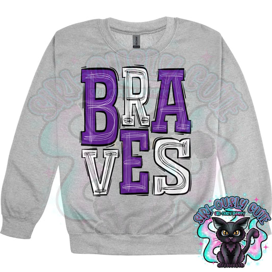Sporty Braves - Purple White Mascot