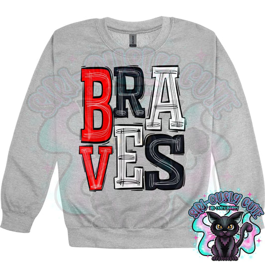 Sporty Braves - Red Black White Mascot