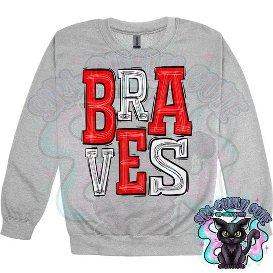 Sporty Braves - Red White Mascot