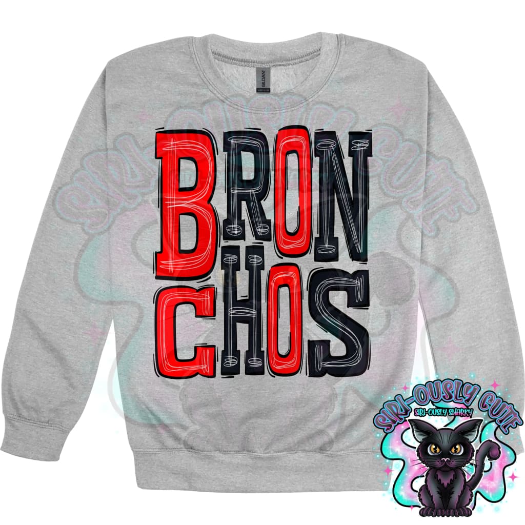 Sporty Bronchos - Red Black Mascot