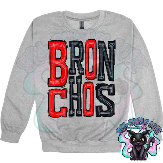 Sporty Bronchos - Red Black Mascot