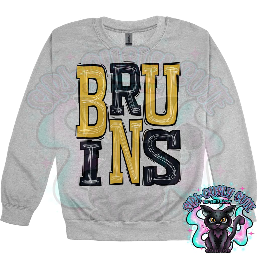 Sporty Bruins - Gold Black Mascot