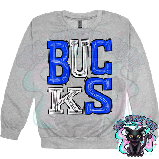Sporty Bucks - Blue White Mascot