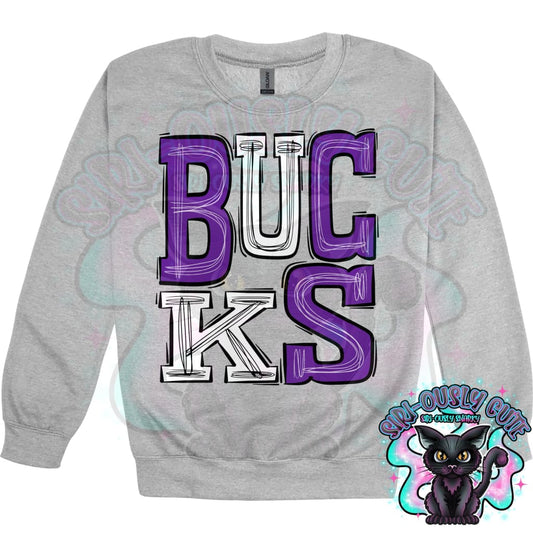 Sporty Bucks - Purple White Mascot
