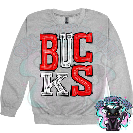 Sporty Bucks - Red White Mascot
