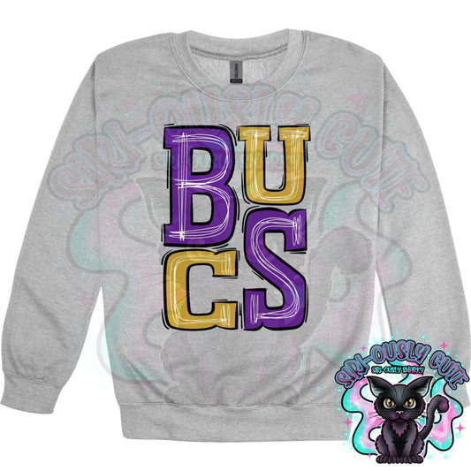 Sporty Bucs - Purple Yellow Gold Mascot
