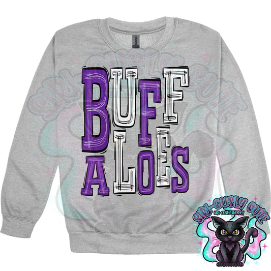 Sporty Buffaloes - Purple White Mascot