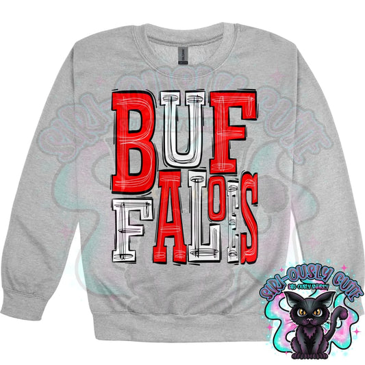Sporty Buffaloes - Red White Mascot