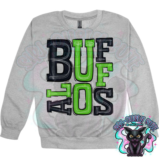Sporty Buffalos - Black Green Mascot